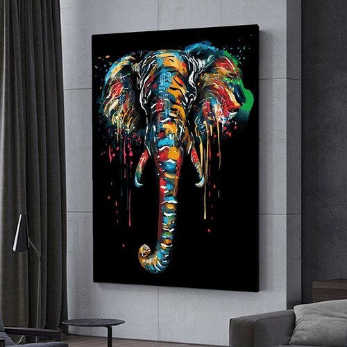 Imagen 1 de 10 de  Cuadro-elefante5-moderno,decorativo,95x60cm-16k Resolución
