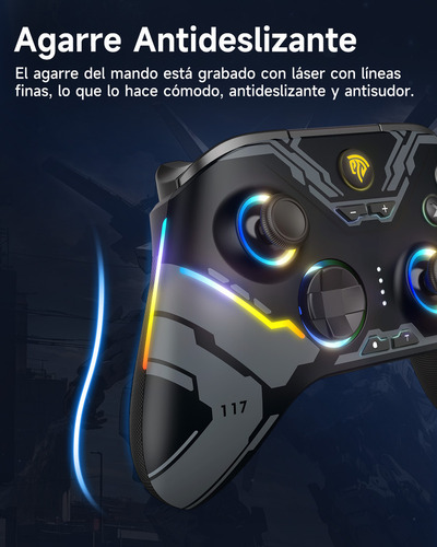 Easysmx X15 Inalambrico Control Bluetooth Para Pc Android Ios Nintendo Switch Hall Joysticks Y Triggers De Efecto Gamepad Con 1000mah Bateria Gamer Iluminación Rgb Genial