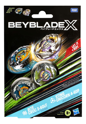Set Battling Top Beyblade X Bite Croc 3-60lf Y Sting Unico