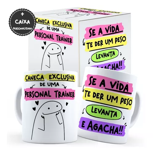 CANECA DE CERÂMICA PERSONALIZADA - PERSONAL TRAINER - FLORK