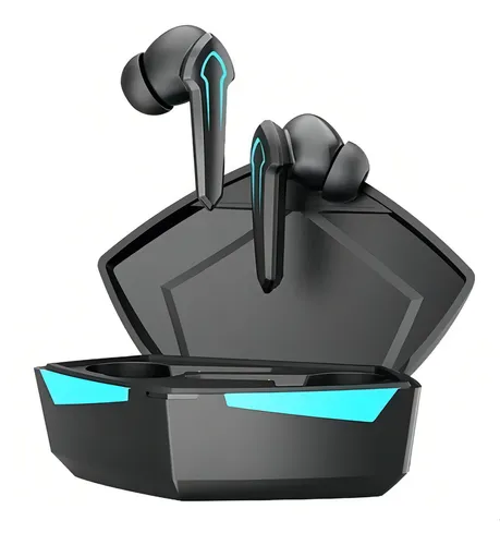 Auriculares in-ear gamer inalámbricos P30 negro con luz LED