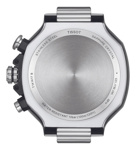 Reloj Hombre Tissot T141.417.11.031.00 Race Chonograph Correa Gris Bisel Gris Fondo Gris