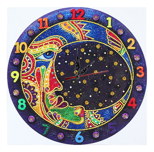 Kit De Pintura De Mosaico 5d Con Forma Especial De Reloj De