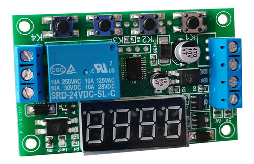 S Placa De Control Ajustable Con Relé De Retardo Led Dc12v