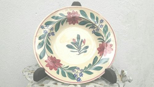Antiguo Plato Coleccionable Societe Ceramique, 1870, Sellado