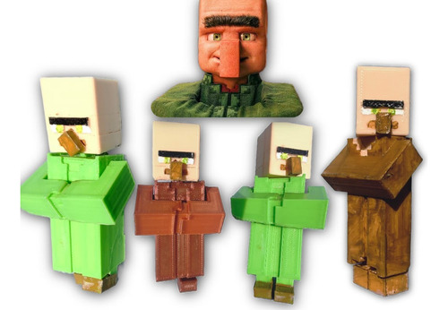 Minecraft Juguetes Impresion 3d Aldeano