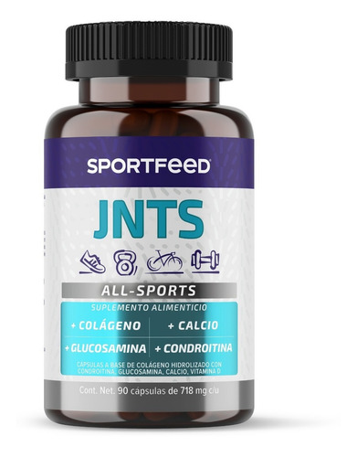 Sportfeed Joints 90 Caps Colágeno Hidrolizado Glucosamina Sabor Sin Sabor