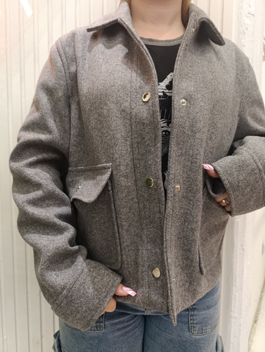 Saco De Paño Con Broche - Basicaba