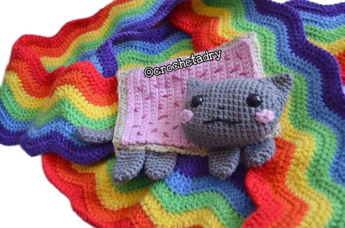 Bufanda Nyan Cat Crochet 