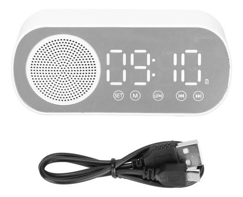 Reloj Despertador Digital Hifi Fm Radio Recargable Bluetooth