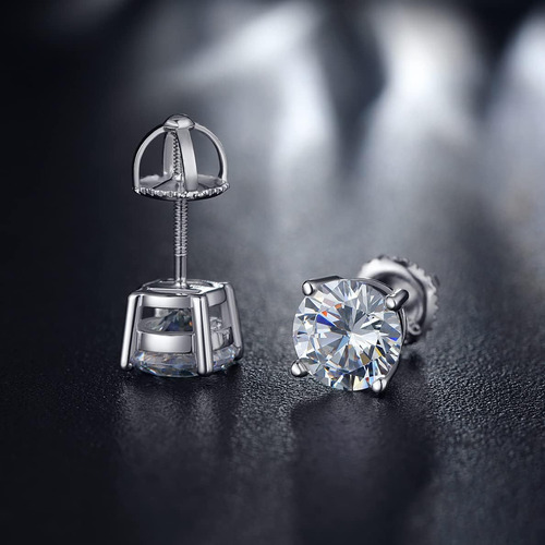 Elegantes Pendientes Stud Para Hombres Con Diamantes De 4 Mm