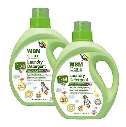 Detergente Líquido Para Bebés Wbm Care, 100 Lavadas-68 Oz