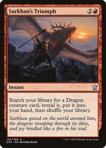 Carta Magic Sarkhan's Triumph Dragons Of Tarkir Mtg