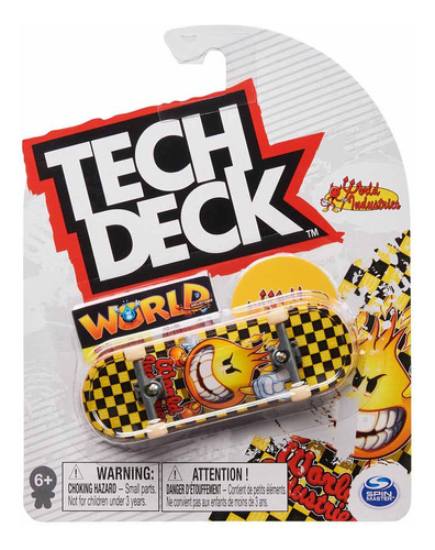 Skate De Dedo 96mm - World Industries Amarelo - Tech Deck