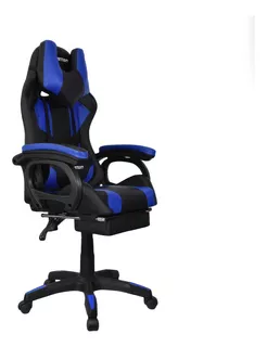 Silla Gamer Extingtion Masajeador Lumbar Apoya Pies - Azul