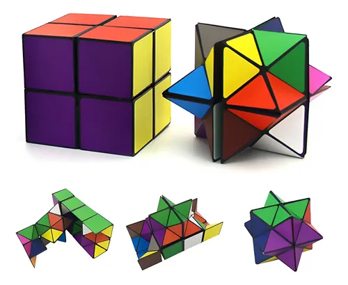 Magic Cube Set Euclidean Star Cube 2 In 1 For Kids And Adult