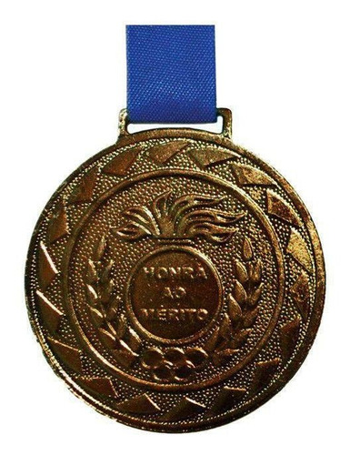 Kit Com 100 Medalhas De Bronze M36 Honra Ao Mérito Fita Azul