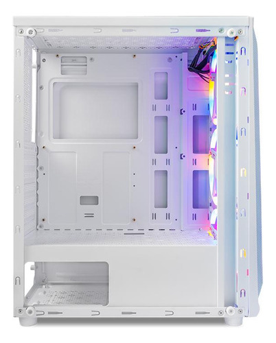 Gabinete Gamer Tgt Carbon, Rainbow, Mid-tower Lat De Vidro W Cor Branco