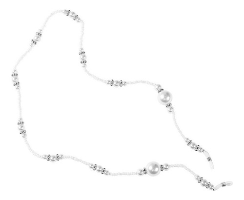 Cadena De Anteojos Elegante Cordón De Perlas Artificiales F