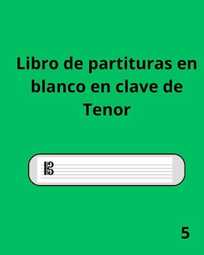 Libro De Partituras En Blanco En Clave De Tenor M.j. León