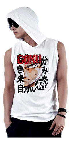 Remera Musculosa Con Capucha Goku Dragon Ball Anime