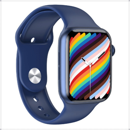 Relógio Inteligente Homens Mulheres Ios E Android Com Case Cor Da Caixa Azul Desenho Da Pulseira Sport Silicone