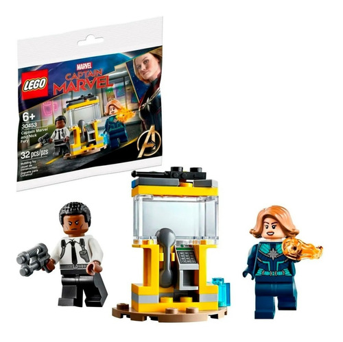 Imagen 1 de 9 de Lego Marvel 30453 Captain Marvel Y Nick Fury Bolsa Playking