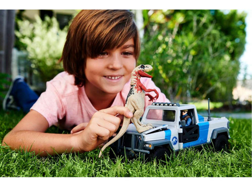 Camión Mattel Jurassic World Con Atrociraptor Y Figura