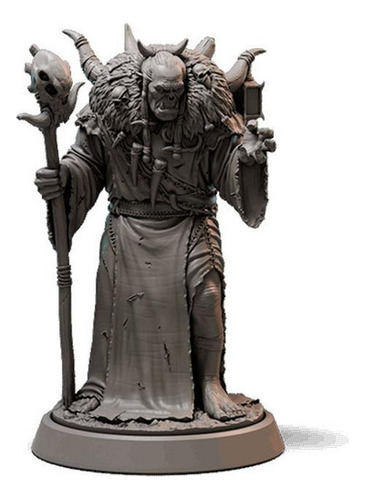 Miniatura de rol de Orc Shaman Conspiracy, tamaño 20 cm