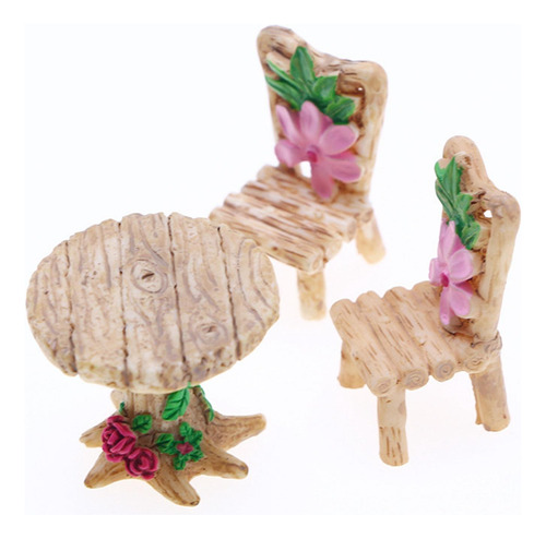 1/12 Escala Casa De Muñecas Mesa Silla Miniatura