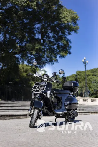 Moto Electrica Sunra Vintage Litio 50km Casco + Linga / G