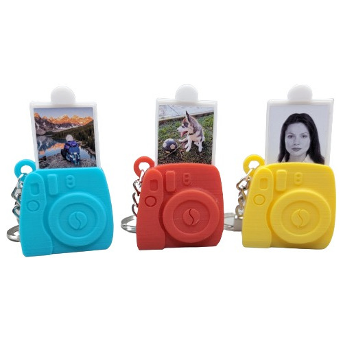 Pack 10 Llaveros Cámara Con Fotografía Personalizable 