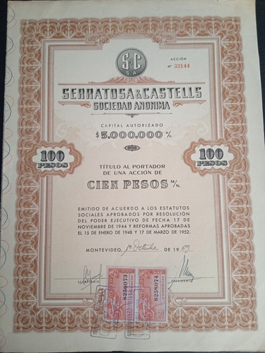 Serratosa & Castells Acciones Antiguas 