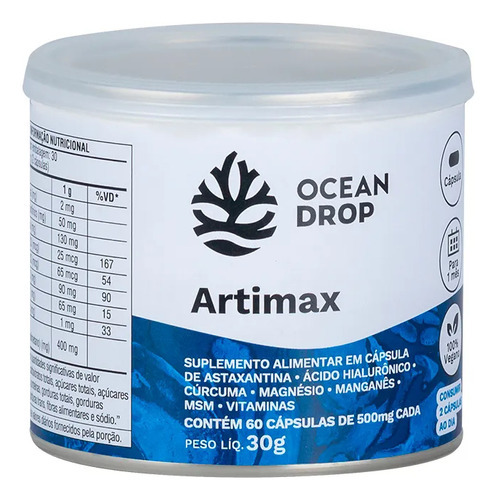 Artimax 500mg 60 Capsulas Ocean Drop Sabor Natural