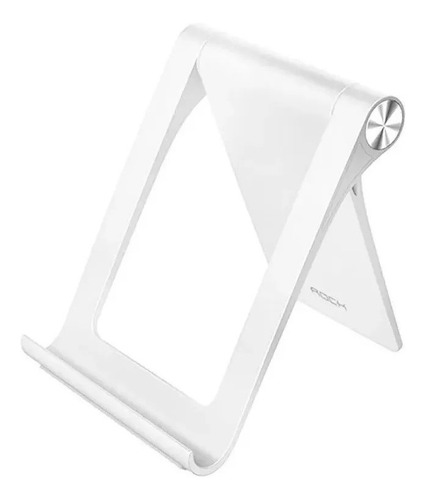 Suporte De Mesa Para Celular Tablet Rock Ajustável Branco