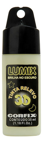 Tinta Relevo 3d Corfix Lumix (glow In The Dark) 35ml