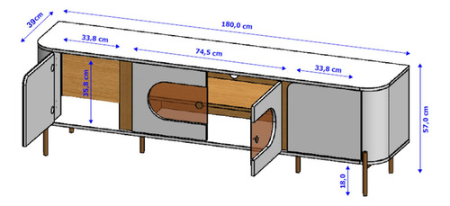 Hoga rack tv 75 juquehy blanco invierno natural color blanco invierno natural