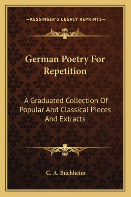 Libro German Poetry For Repetition: A Graduated Collectio...