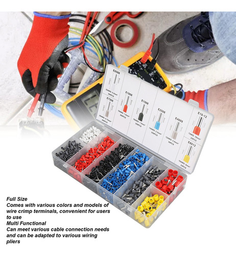 Kit Surtido De Terminales De Engarce De Cables Conectores