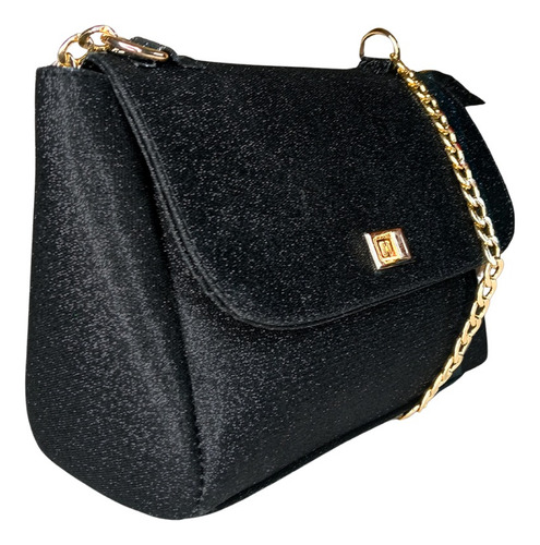Bolsa De Fiesta Dama De Brillos Dibella Con Asas Doradas