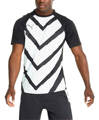 Puma Teamliga Graphic Jersey Para Hombre, Negro Blanco, Tall