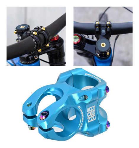 Manillar Ligero De Bicicleta De Montaña Vástago Corto Azul
