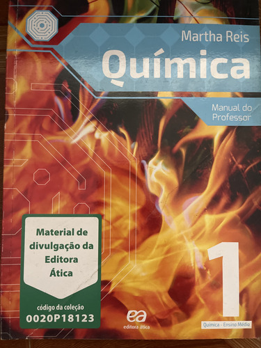 Livro Química 1. Martha Reis. Editora Ática. 2017 (Usado)