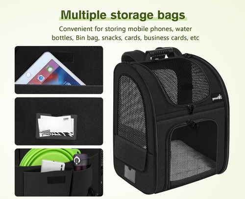 Mochila Portacat Expandible Para Gatos Y Perros Pequeños