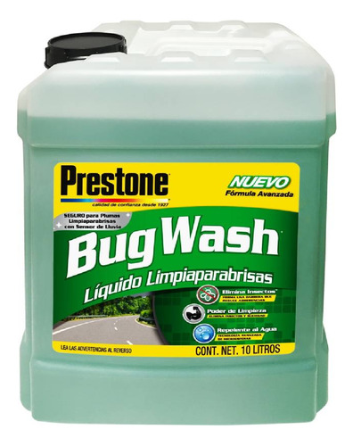 Limpiaparabrisas Prestone Bug Wash 10 L