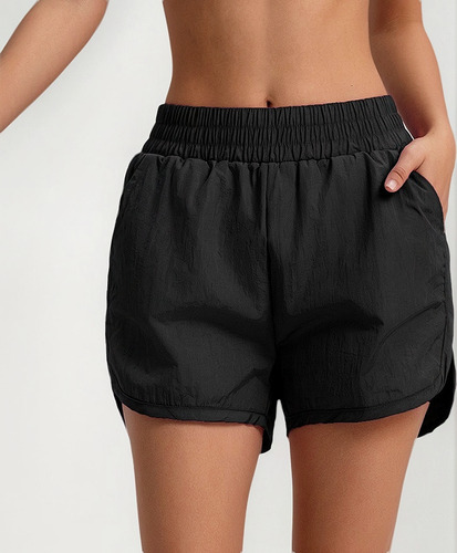 Pantalones Cortos Deportivos Transpirables De Cintura Alta P