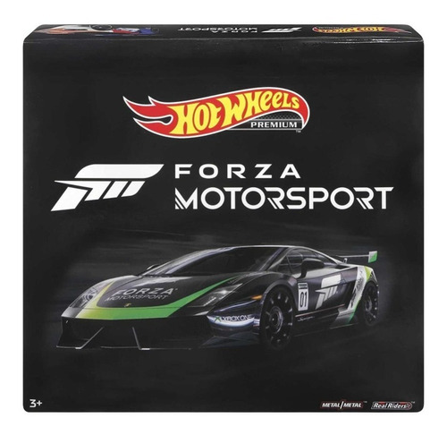 Pacote Hot Wheels Forza Motorsport Premium, pacote de 5 carros, cor preta