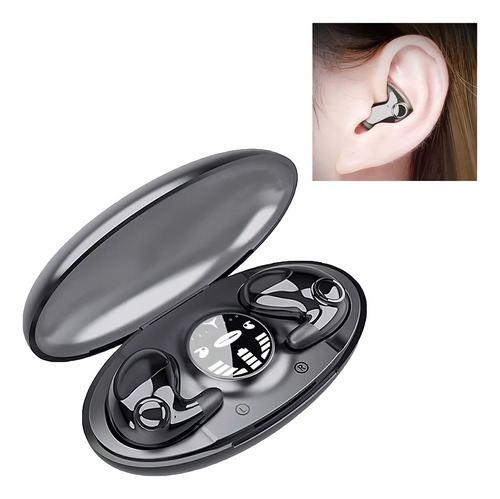Fones De Ouvido Sem Fio Invisíveis Com Proteção Ipx5 Cor Negro
