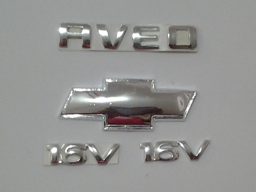 Emblema Chevrolet Aveo Kit 4piezas Cromado 