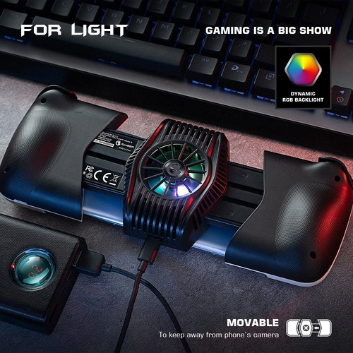 Imagen 5 de 10 de Control Gamesir X3 Tipo C Con Cooler Rgb Para Celulares